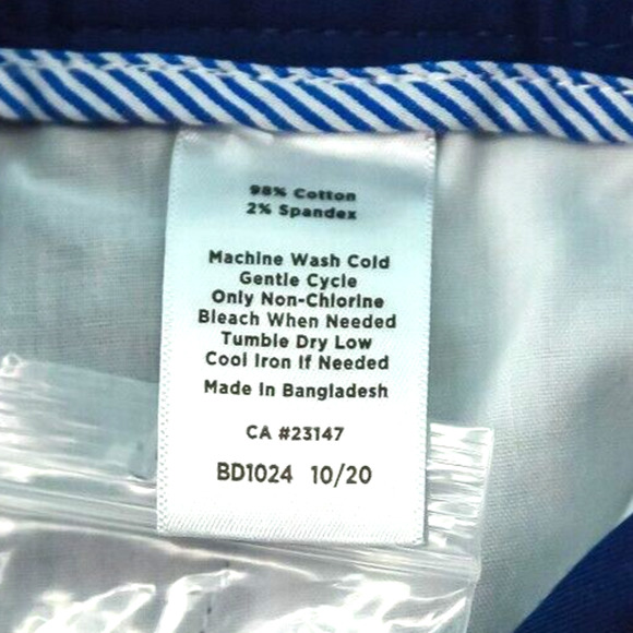 Talbots Size 12 Blue Anchor Print Relaxed Chino Ankle Cotton Stretch Pants NEW - Picture 7 of 8